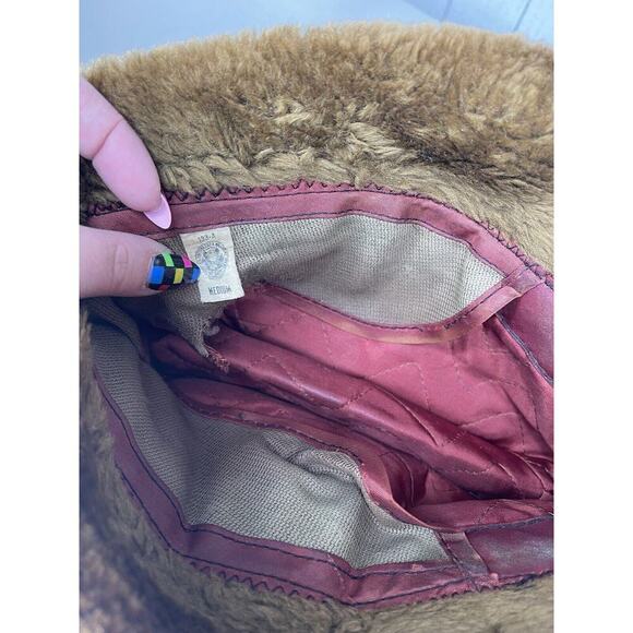 Vintage United Hatters Cap & Millinery Mens Brown Faux Fur Winter Hat Medium - Picture 8 of 8